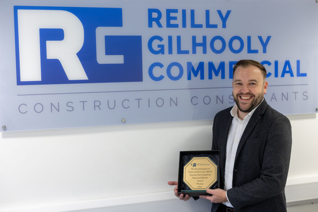 RGC are pleased to announce that Eamonn Gilhooly who joined us in September 2018 has achieved the degree of Bachelor of Science with First Class Honours in Quantity Surveying.